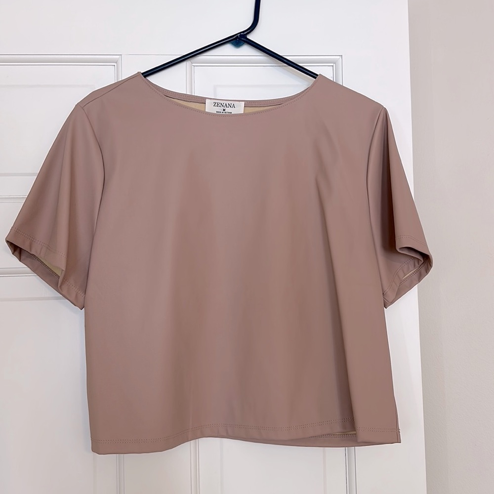 Vegan Leather Crop Top